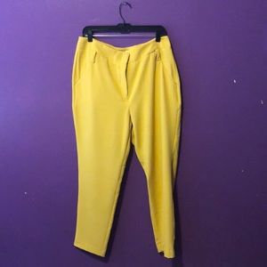 Yellow high waisted trousers
